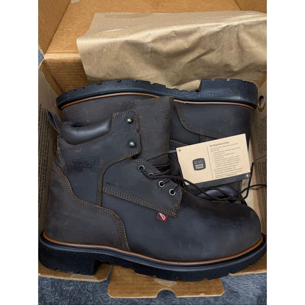 Red Wing Shoes 4404 Waterproof Steel Toe Work Boots, Size Men’s 12! NIB
